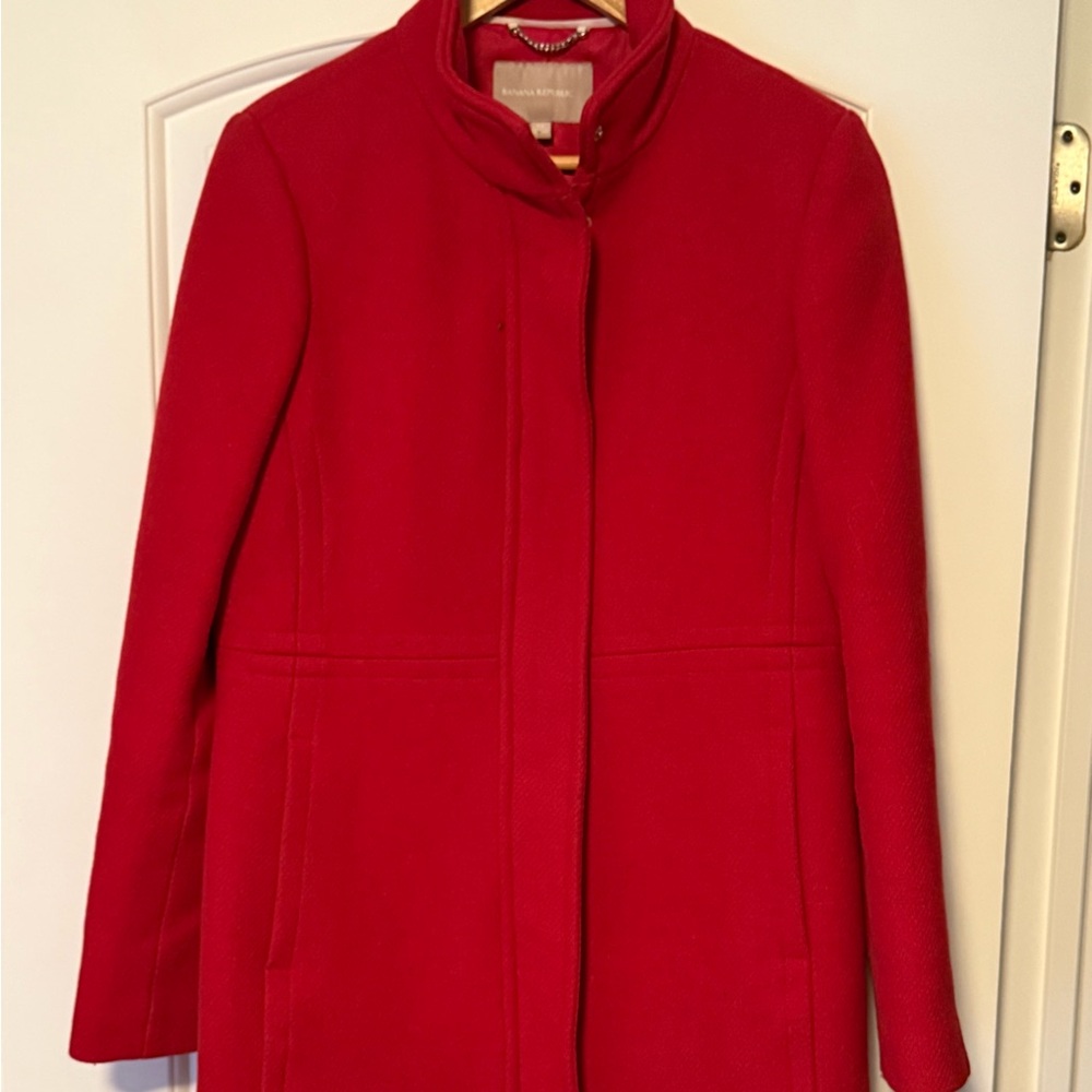 Banana Republic red coat for women